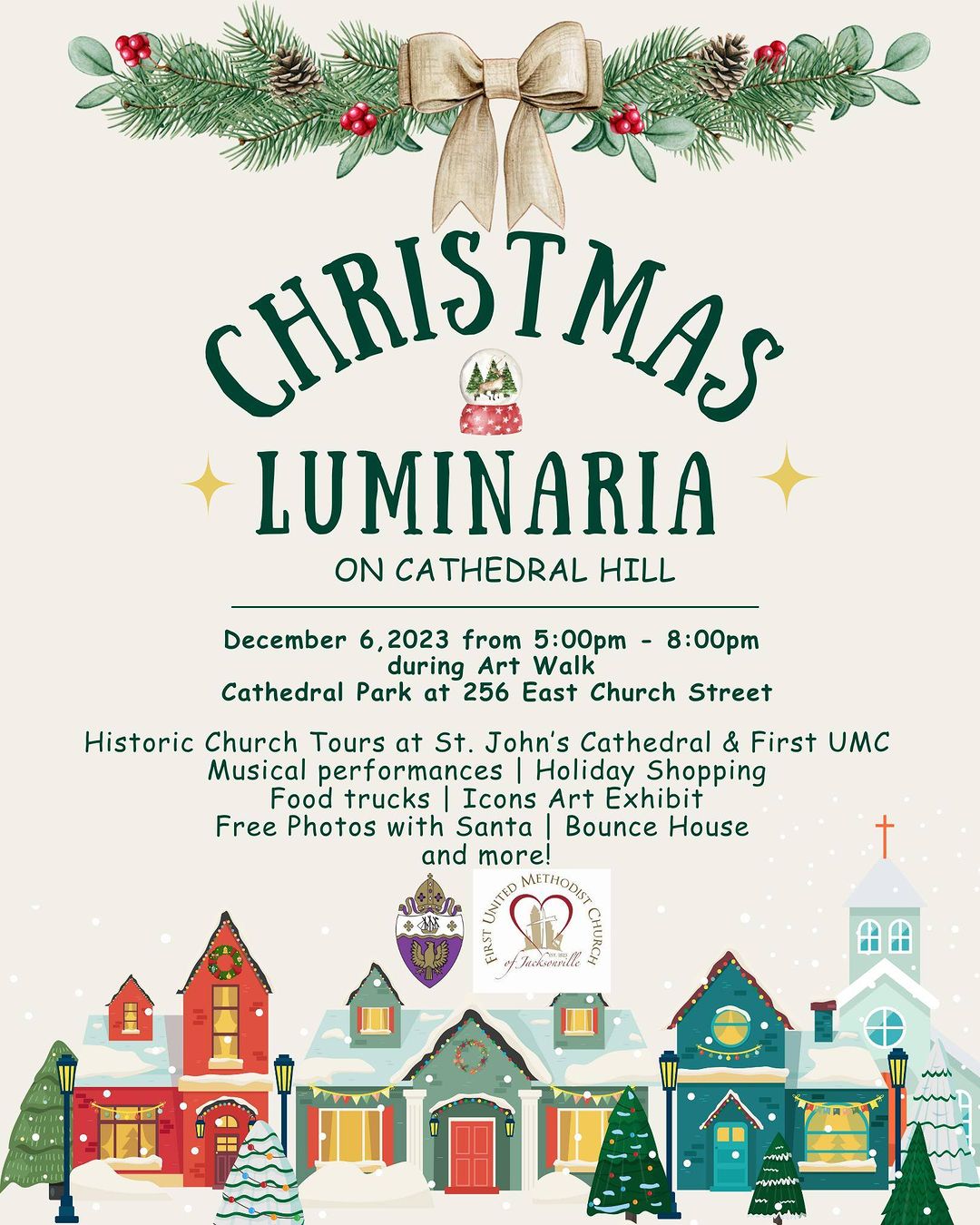 Christmas Luminaria on Cathedral Hill Downtown Jacksonville