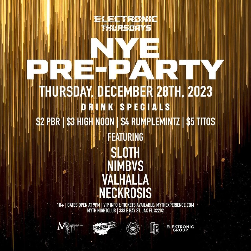 Electronic Thursdays NYE PreParty at Myth Downtown
