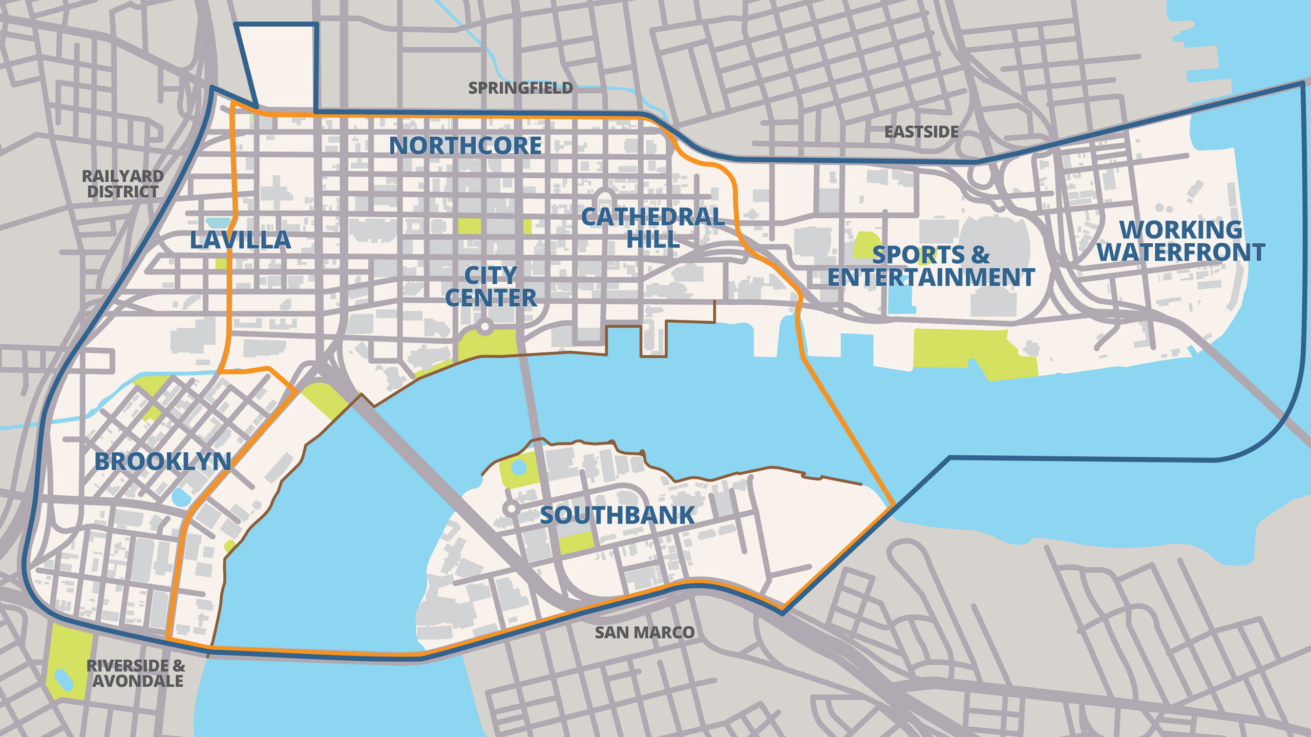 Downtown CRA and Downtown Vision Boundaries