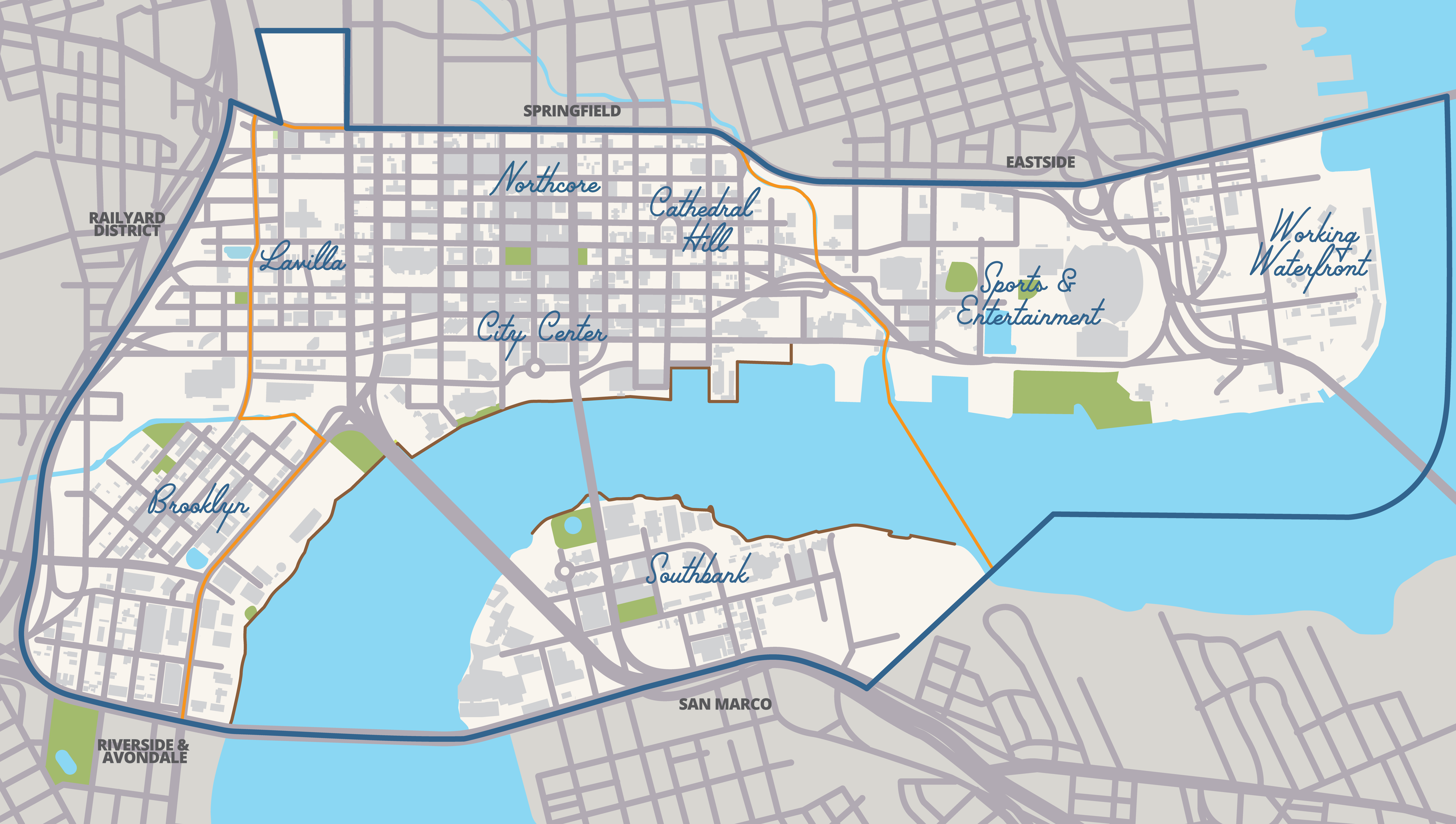 Downtown CRA and Downtown Vision Boundaries